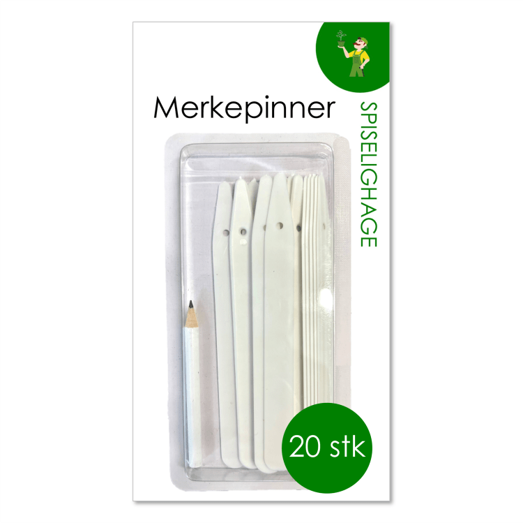 Merkepinner med blyant (hvit)